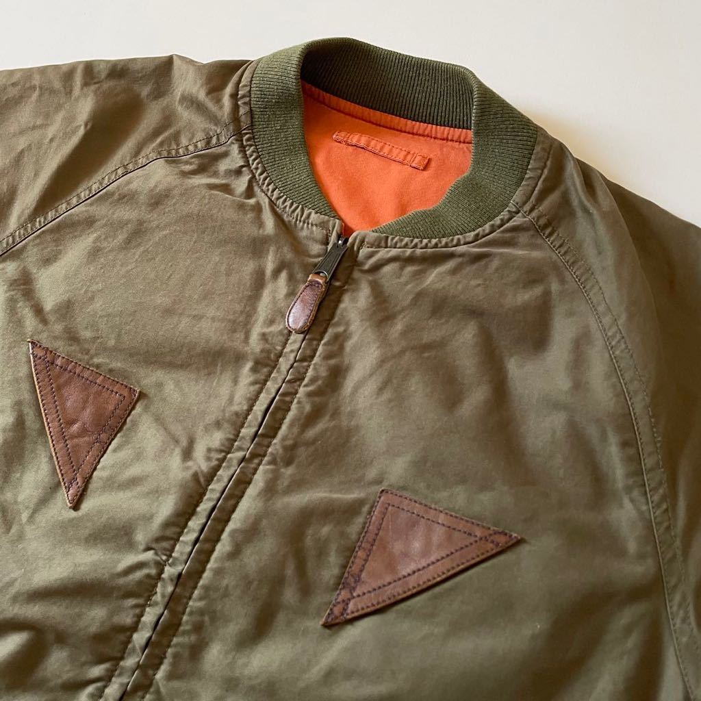 【希少】RRL “B-15 A MOD Flight Jacket” S M リバーシブル フライト ジャケット ミリタリー MA-1 Ralph Lauren ヴィンテージの画像3