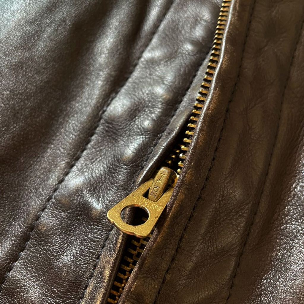 【傑作】RRL “Western Leather Jacket” S レザー ジャケット ウエスタン Ralph Lauren ヴィンテージの画像7