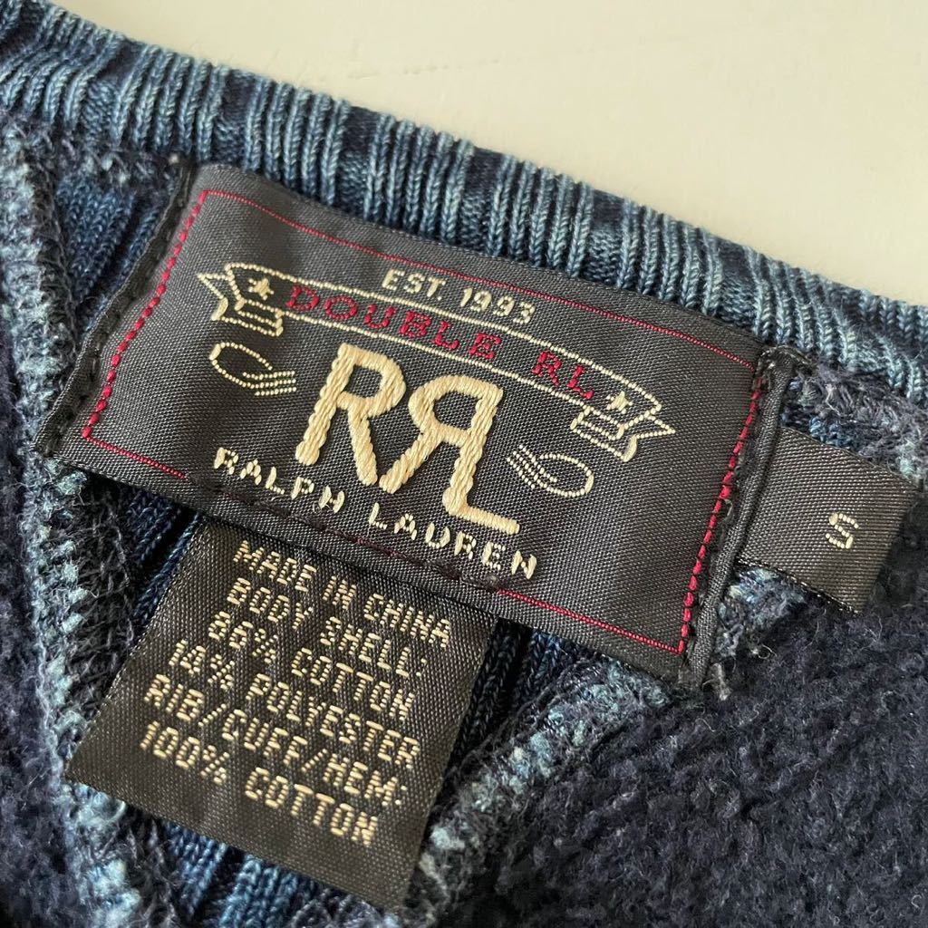 RRL “Indigo Dyed Sweat” S インディゴ 両V スウェット 針抜きリブ Ralph Lauren ヴィンテージ_画像6