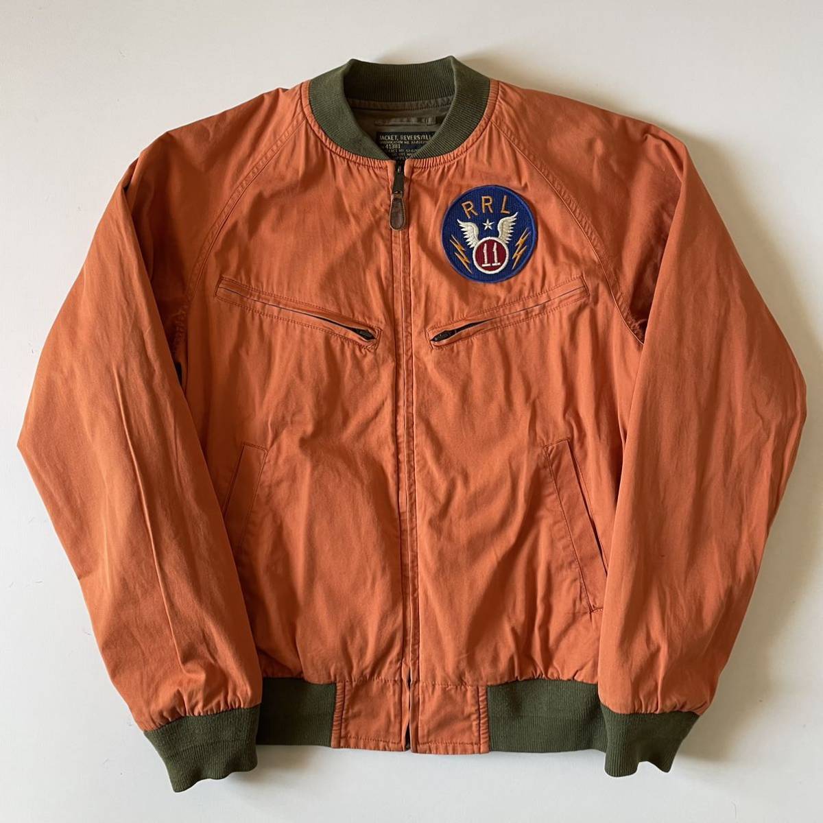 【希少】RRL “B-15 A MOD Flight Jacket” S M リバーシブル フライト ジャケット ミリタリー MA-1 Ralph Lauren ヴィンテージの画像6