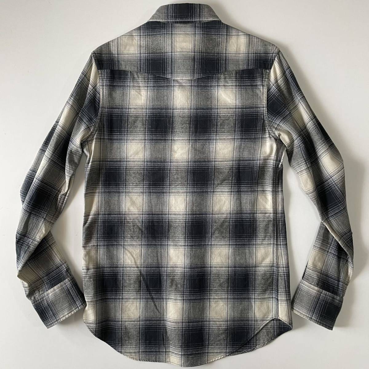 名作/ジョニーデップ着】RRL “Ombre Western Shirt” S シャドウ 名作/ジョニーデップ着】RRL “Ombre Western Shirt” S シャドウ