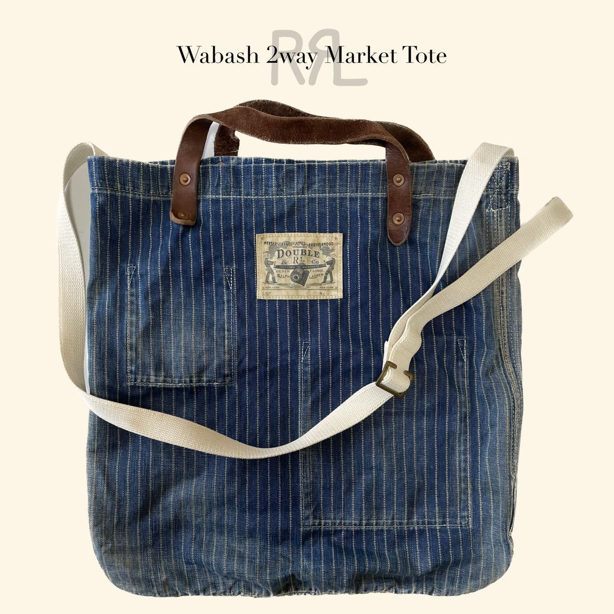 傑作】RRL “Wabash 2way Market Tote” ウォバッシュ バッグ 傑作】RRL “Wabash 2way Market Tote” ウォバッシュ バッグ