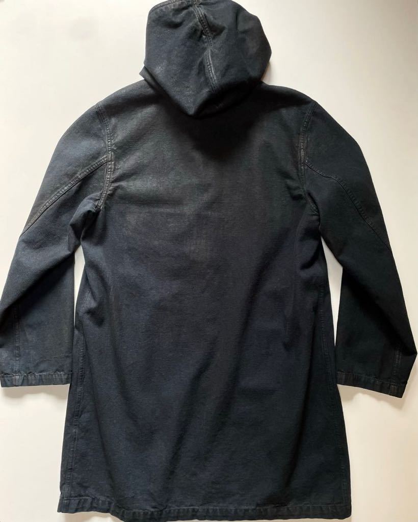 【傑作】RRL “Ringside Hooded Coat” S ブラック インディゴ ジャケット パーカー コート ダック デニム Ralph Lauren ボクシング_画像5