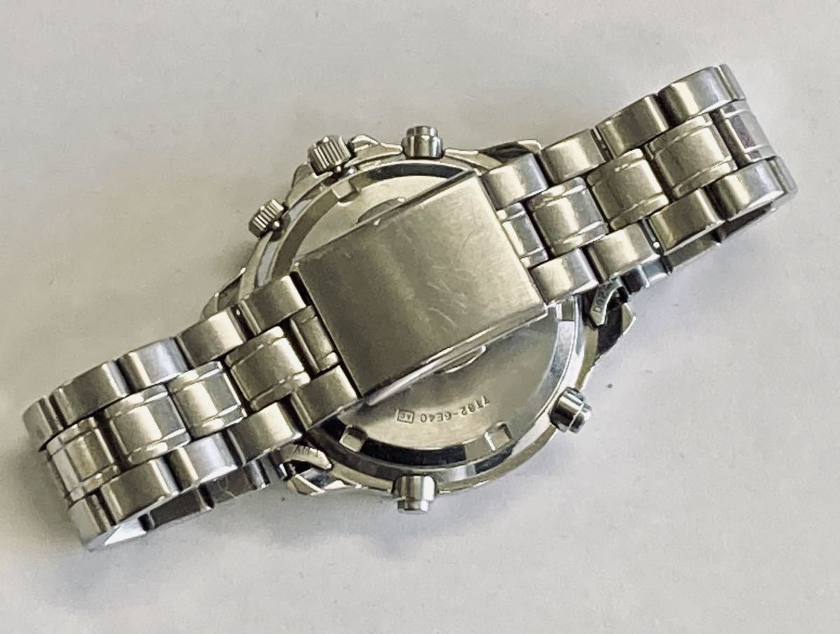 H セイコー クロノグラフ SEIKO CHRONOGRAPH 7T32-6E40 クォーツ 10BAR メンズ腕時計 中古 動作未確認 ジャンク_画像3