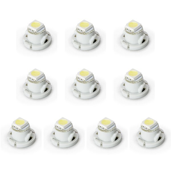 10個セット●● 12V T4.7 マイクロ LED ※カラーホワイト メーター球 エアコンパネル インパネ_画像1