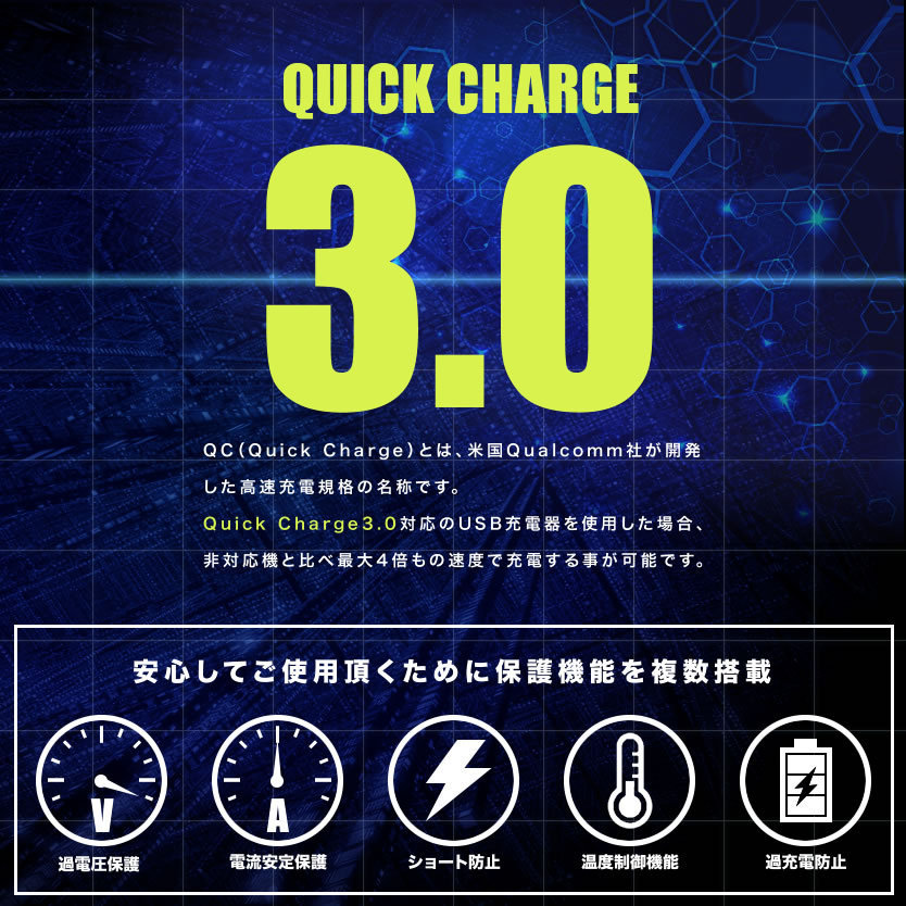 GRS180系 クラウン 急速充電USBポート 増設キット クイックチャージ QC3.0 トヨタBタイプ 青発光 品番U14_画像2
