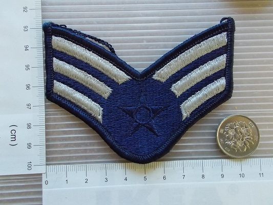 90s 米国空軍 AIR FORCE 階級章 シニア エアマン パッチ刺繍ワッペン腕章/米軍ミリタリーARMYアメリカ軍ビンテージAIR FORCE部隊章A_画像5