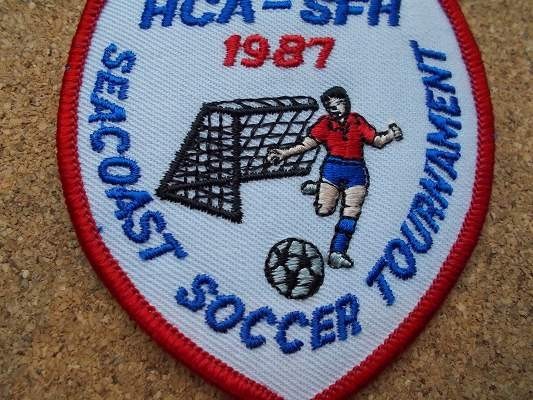 80s サッカー トーナメント ゴールネット ビンテージ 刺繍 ワッペン/ フットボール ユニフォーム アメリカ USA パッチ FIFA Jリーグ_画像2