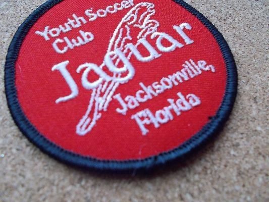80s JAGUAR ジャガー サッカー ビンテージ 刺繍 ワッペン/高級車 フットボール ユニフォーム アメリカ USA パッチ FIFA Jリーグ セリエＡ_画像3