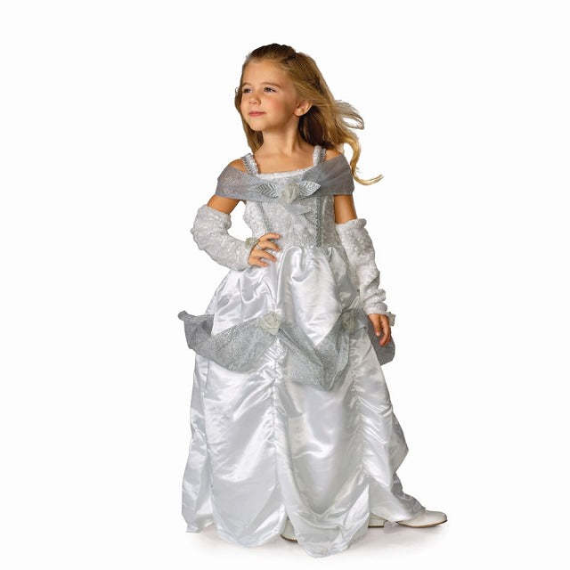 雪の女王　衣装、コスチューム　子供女性用　お姫様　シルバー　SNOW QUEEN　コスプレ_画像2
