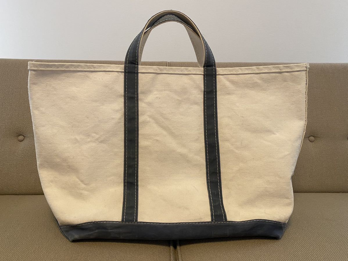 L L Bean トートバッグ 80s 耳付き ネイビー 2トーンタグ 2色 L L Bean トートバッグ 80s 耳付き ネイビー 2トーンタグ 2色