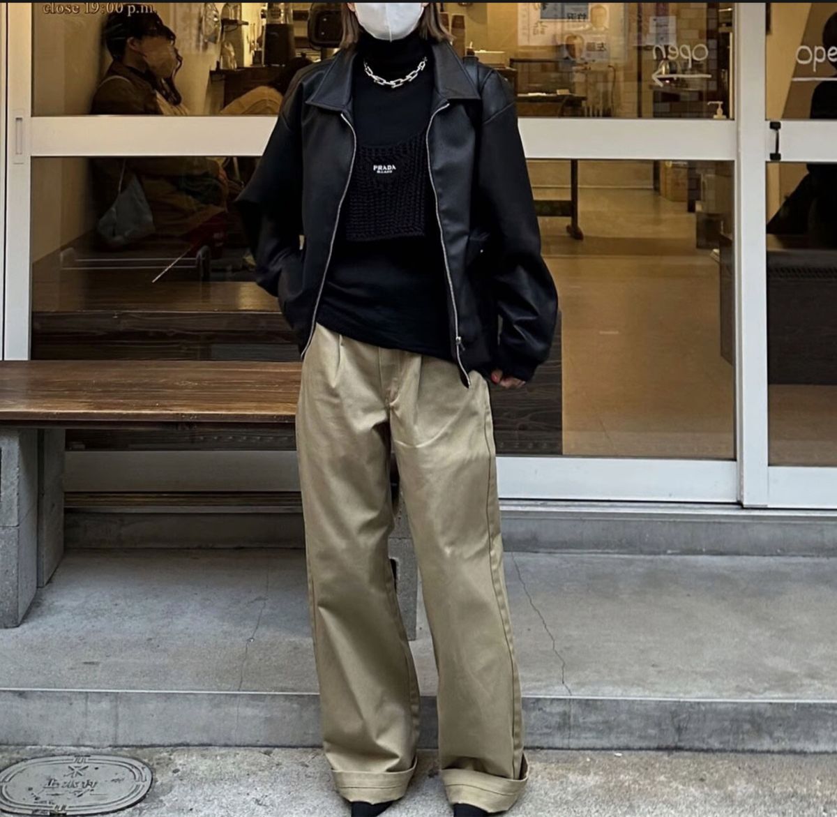 ok.soon×dickies wide chino pants 伝う ok.soon×dickies wide chino pants 伝う