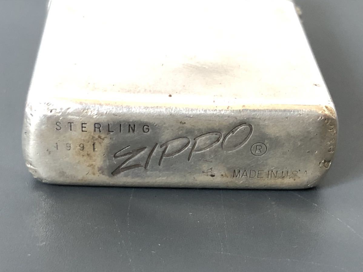 ZIPPO ジッポ STERLING SILVER 1991 旧ロゴ スターリングシルバー プレーン_画像5