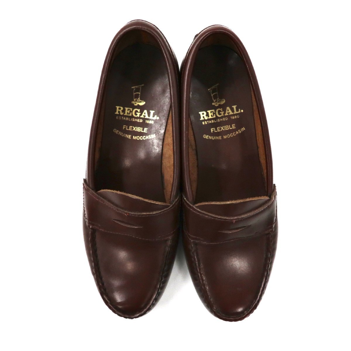 REGAL coin Loafer 23.5CM Brown leather 