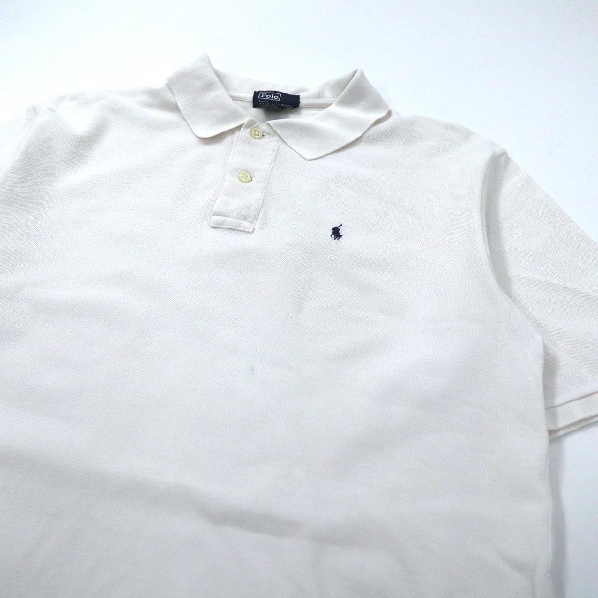 POLO BY RALPH LAUREN ポロシャツ XL ホワイト コットン スモールポニー刺繍_画像5