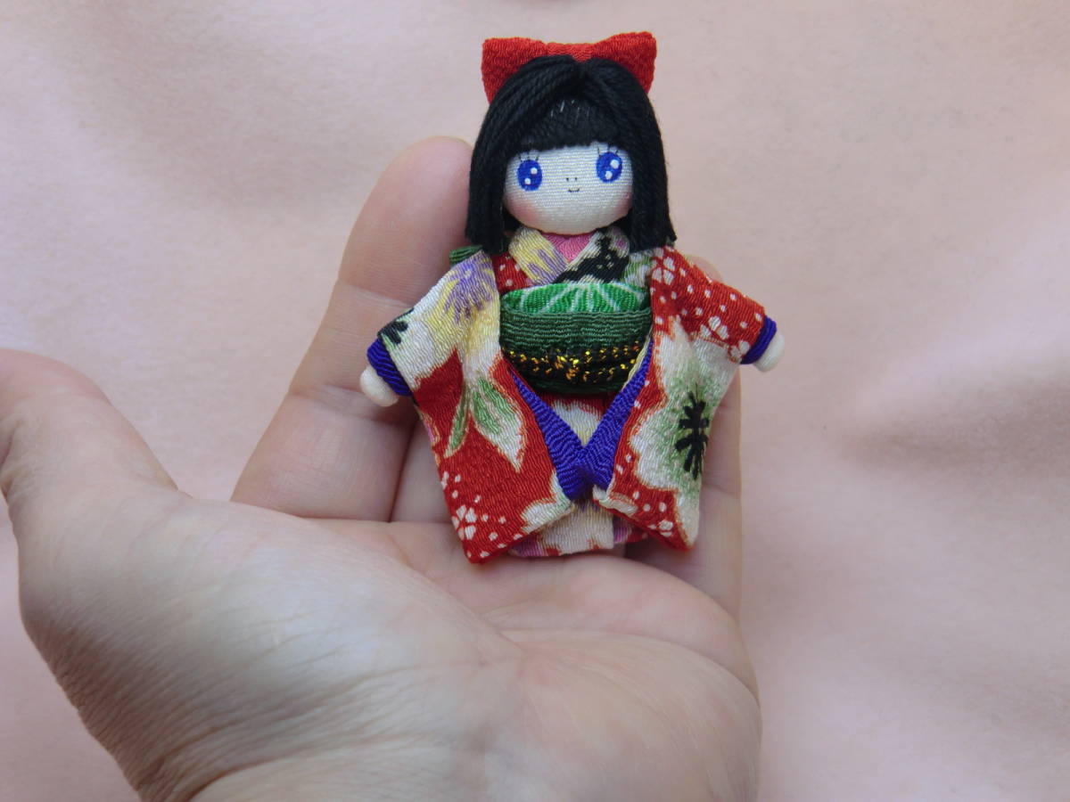 　昭和レトロ風人形　　着物人形　　ミニチュアドール　　手作り　ブライスの人形　　リカちゃんの人形　　　 　　_画像1
