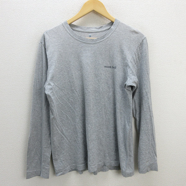 z■モンベル/mont-bell WIC.ロングスリーブT/451139902【M】灰/men's/6【中古】_画像1