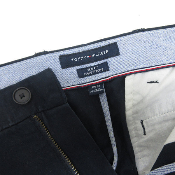 z■トミーヒルフィガー/TOMMY HILFIGER SLIMFIT カラーコットンパンツ【32/32】紺/men's/225【中古】■_画像2