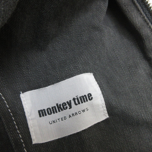 k■モンキータイム/monkey time ライダースデニムジャケット【M】灰色/MENS■25【中古】_画像2