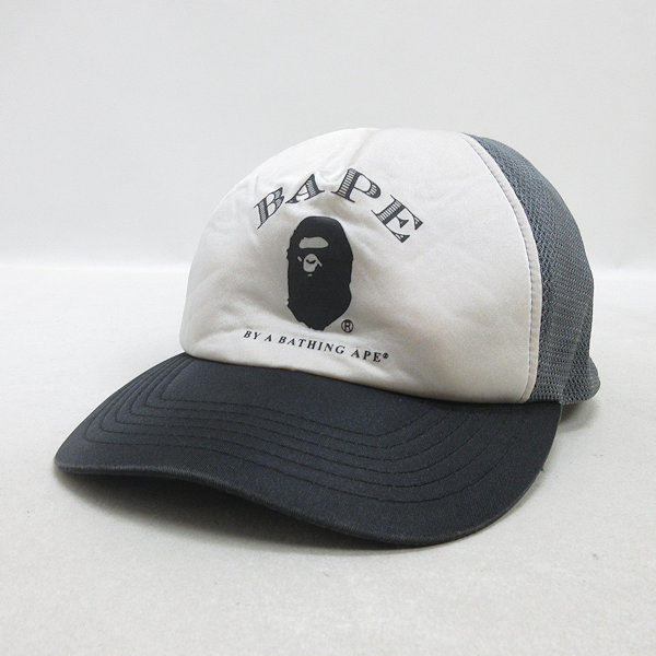 y■日本製■アベイシングエイプ/BAPE メッシュキャップ/CAP【 F 】MENS/2【中古】_画像1