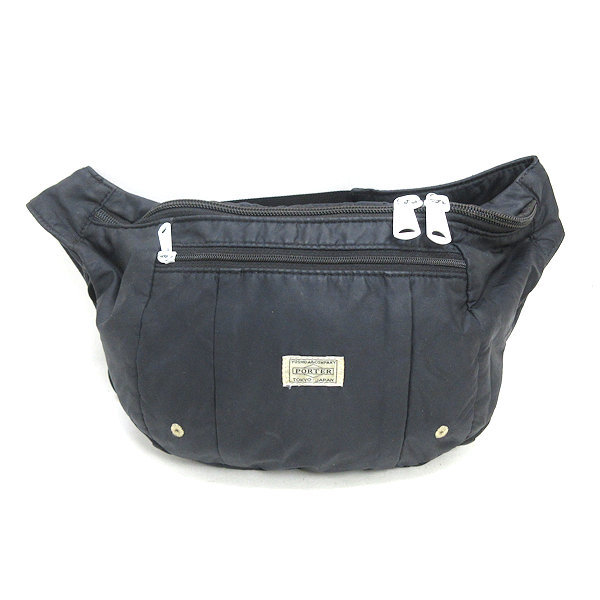 y■日本製■ポーター/PORTER ショルダーバッグ/斜め掛けボディーBAG■黒/52【中古】_画像1