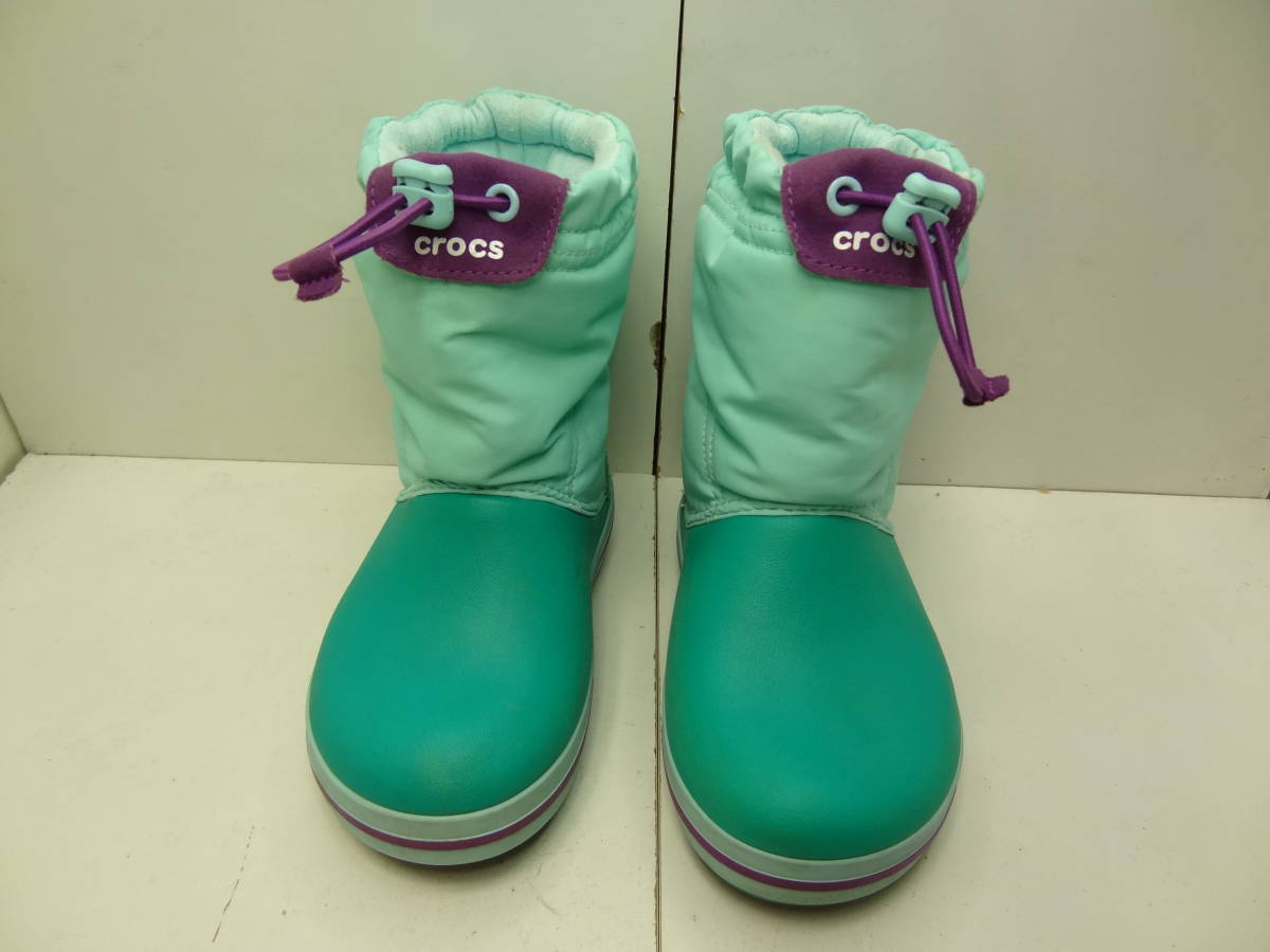 全国送料無料 クロックス crocs 子供靴キッズ女の子 秋冬物 防寒 ブーツ C10 17.5cm_画像2