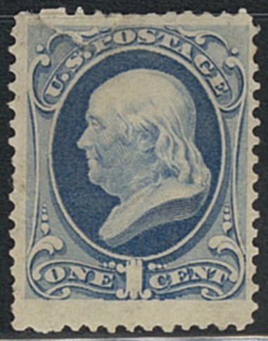 外国切手　アメリカ　未使用　1870-71年　フランクリン　1c　糊落