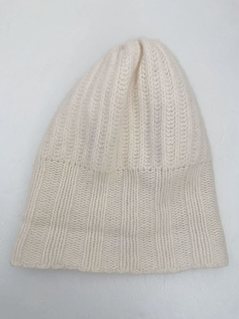 INVERALLAN Britain made wool knitted cap knit cap knitted cap . white Inverallan Scotland made 