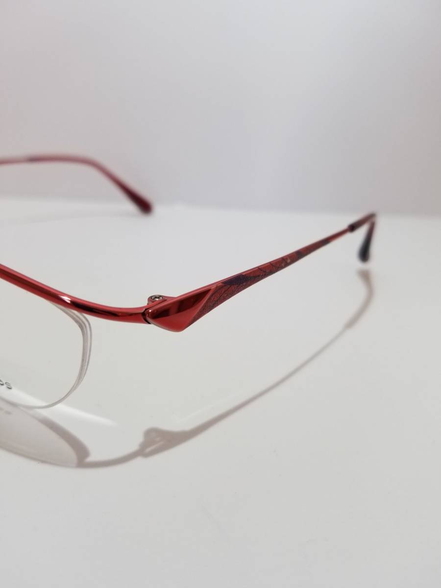 未使用 眼鏡 メガネフレーム Venos vn-8022 WI チタン 軽量 オシャレ シンプル ハーフリム 兼用 メンズ レディース 54口17-135 EE-9_画像3