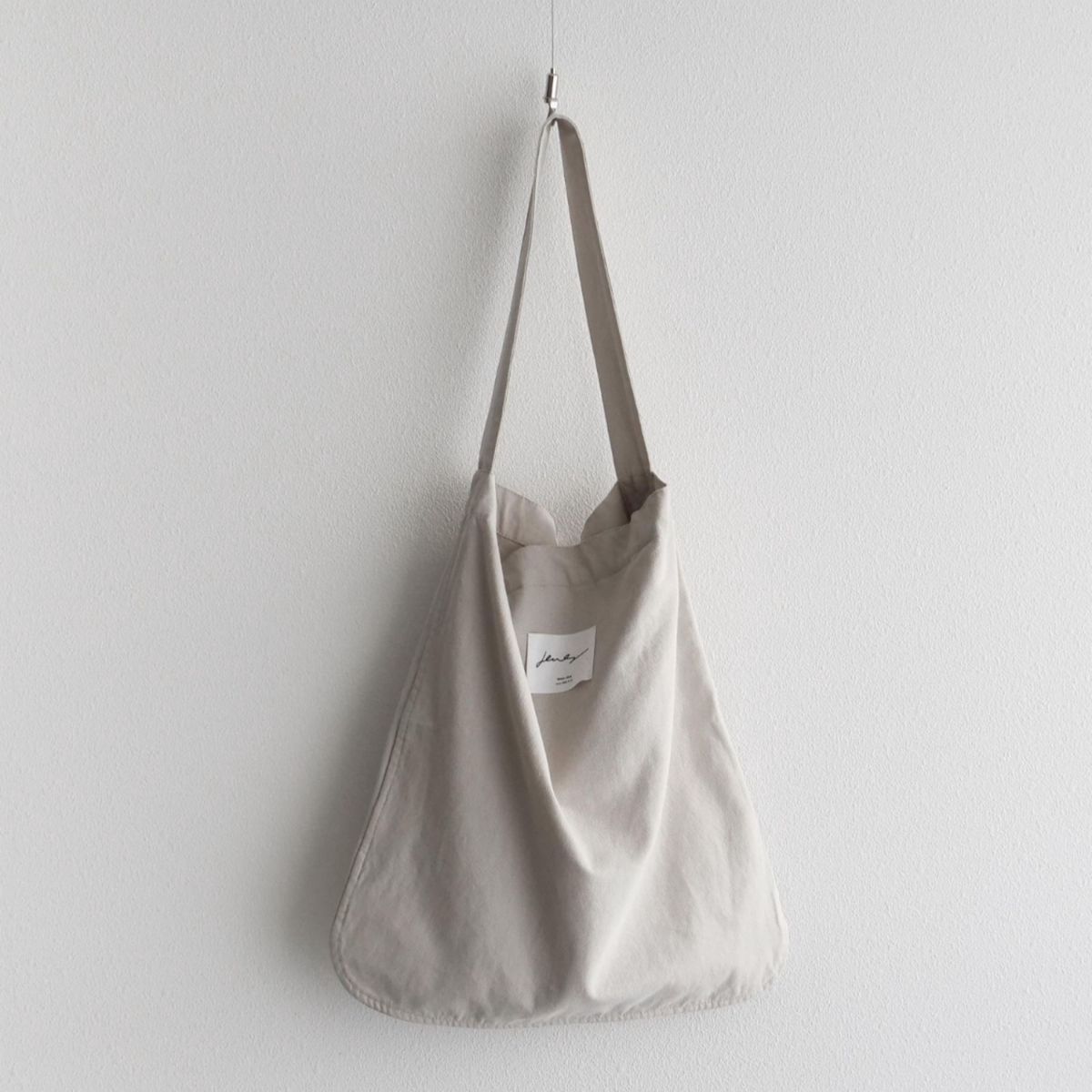 【remer】original tag tote bag/オリジナルタグトートバッグ ホワイト 通学 キャンバス