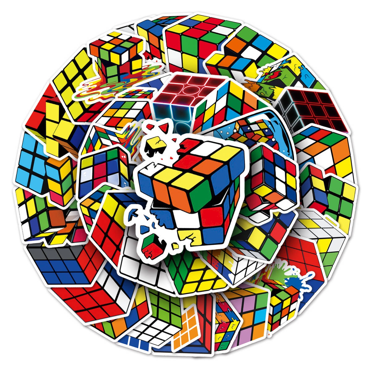 ルービックスキューブ　ルービック　Rubik's Cube　スピードキュービング　シール　ステッカー50枚YA_画像1