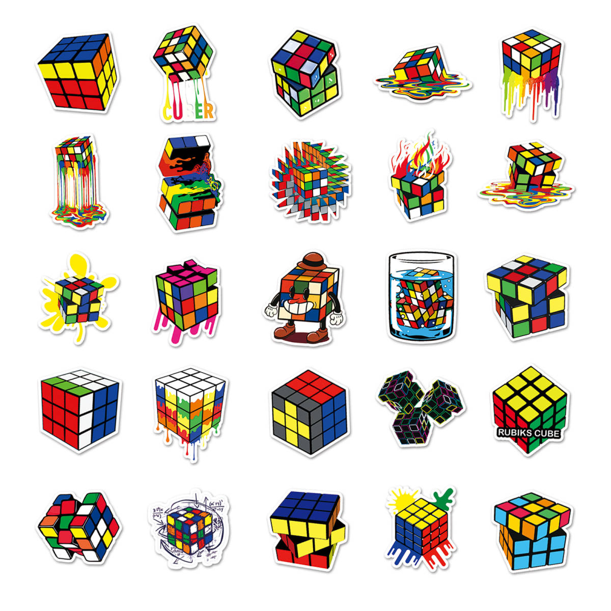ルービックスキューブ　ルービック　Rubik's Cube　スピードキュービング　シール　ステッカー50枚YA_画像3