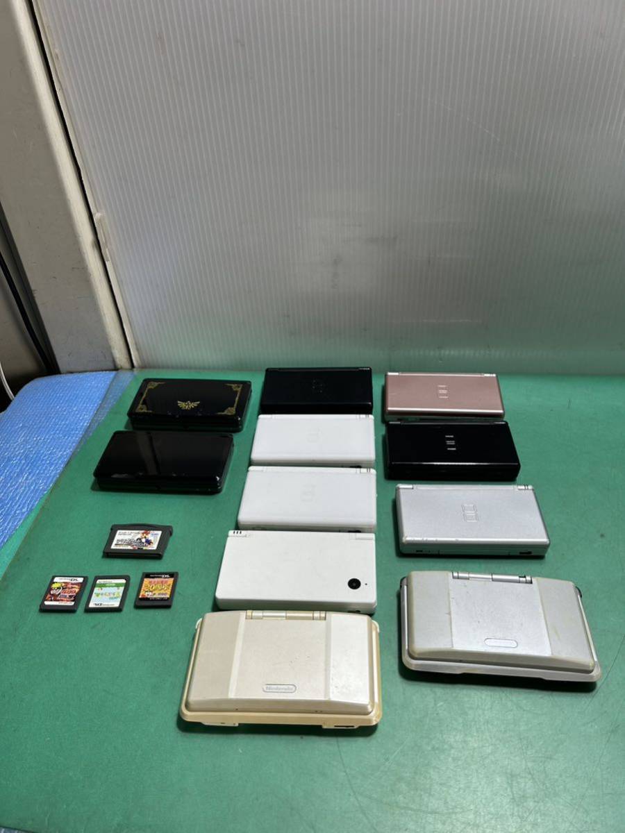 ニンテンドー .3DS. DS Lite.DSi.DS本体11台/ソフト4枚付きまとめてジャンク