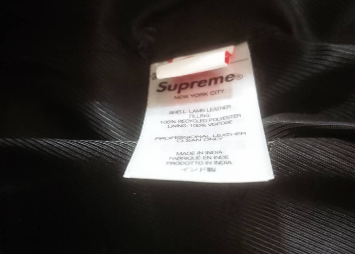 22AW Supreme Quilted Leather Work Jacket シュプリーム キルティング レザー ワーク ジャケット M_画像4