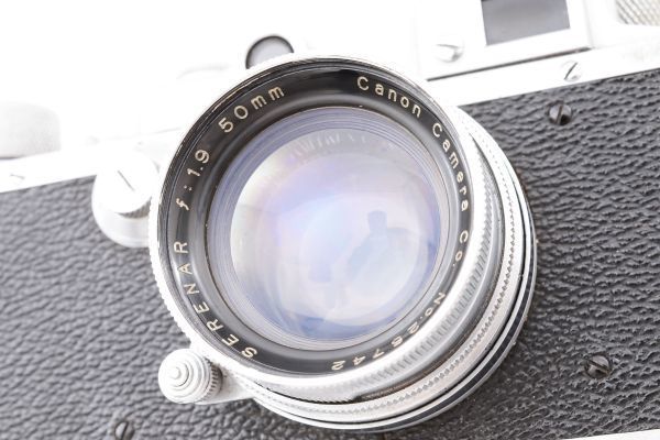 [Rank:B] シャッター全速OK Canon ⅡB + Serenar 50mm F1.9 L39 Lens Film Camera レンズ付 フィルムカメラ キヤノン II Ⅱ 2 ２ B #4804_画像10
