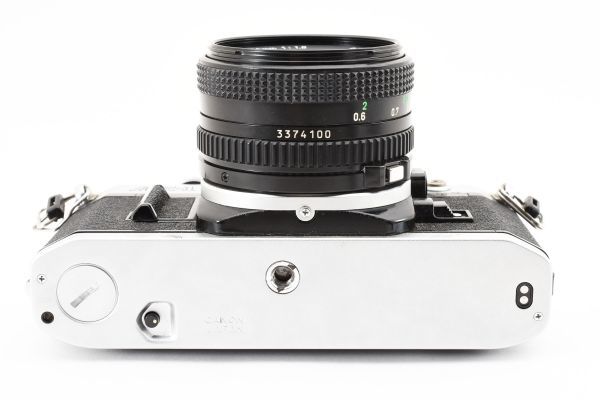 シャッター鳴きなし Canon AE-1 Silver Body New FD 50mm F1.8 MF Standard Lens MF SLR Film Camera フィルム一眼レフカメラ 通電OK #5933_画像8