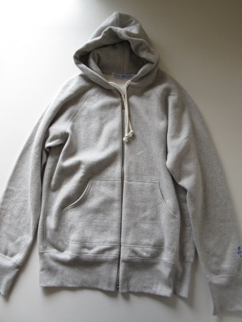 美品 2023 R&D.M.Co- / オールドマンズテーラー ZIP UP PARKA 裏起毛 XL L.GRAY / ジップアップ フードパーカー_画像3