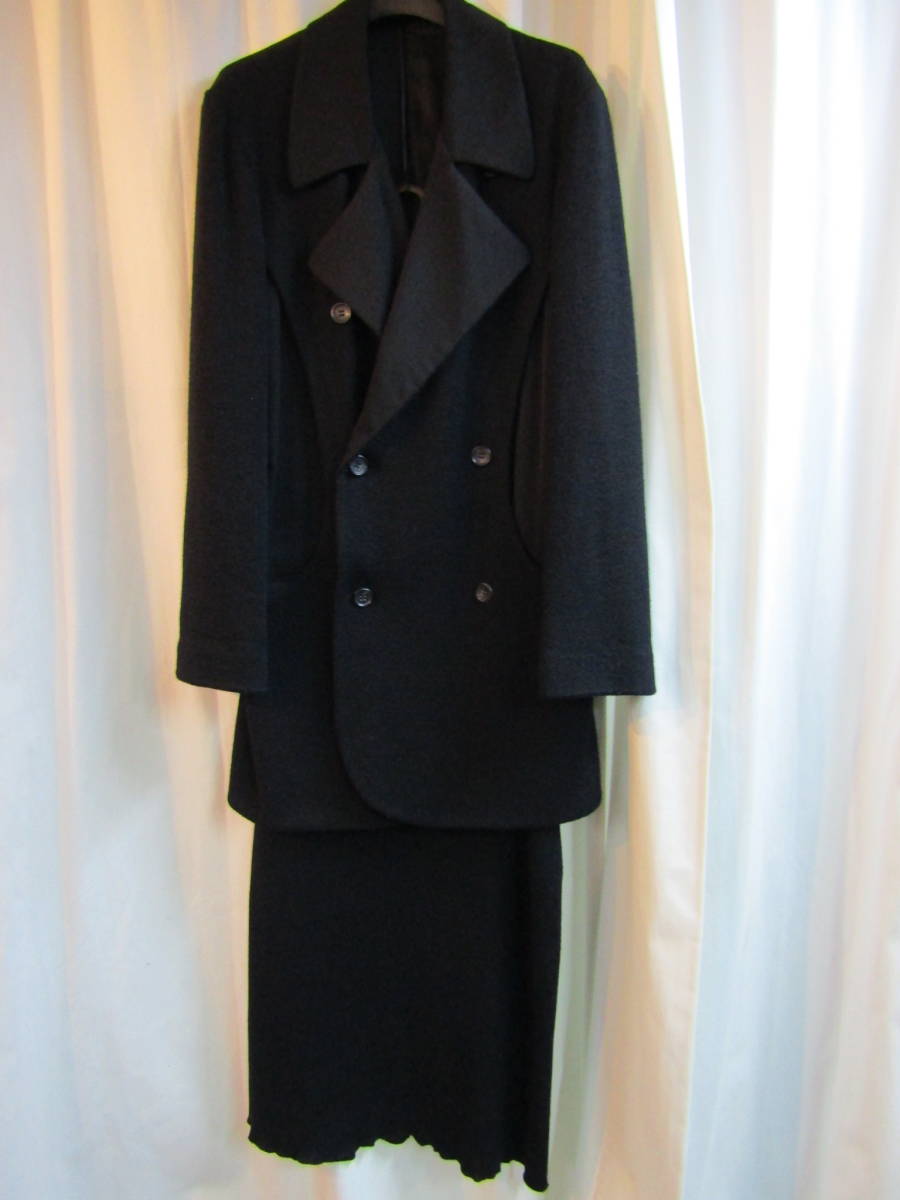 96aw yohji yamamoto femme vintage ニット切替デザインセットアップ FG-J33-102