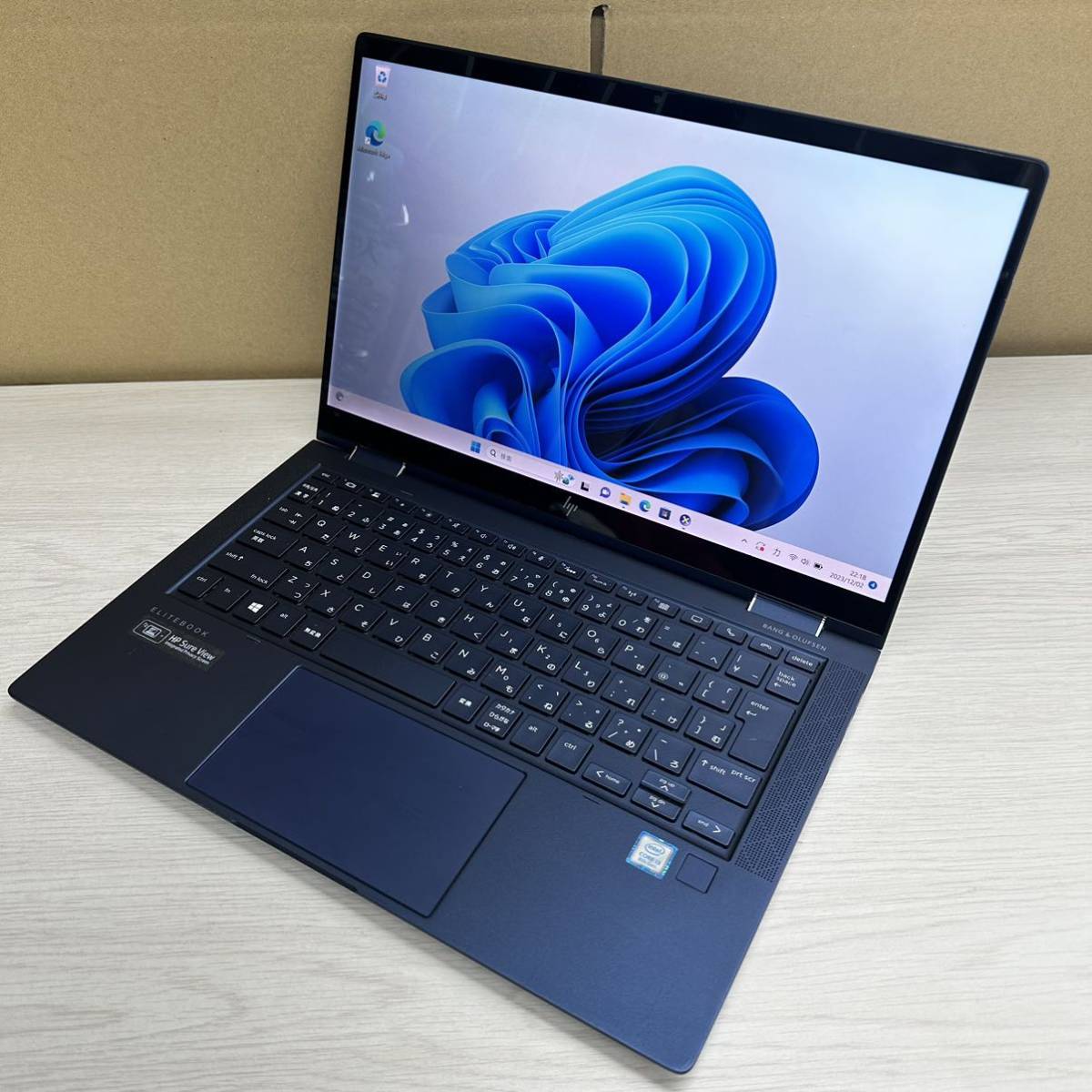 HP ELITEBOOK Windows 11 Pro 8世代 Core i3-8145U 8GB 256GB 13.3インチ カメラ有りタッチパネルモデル&360度回転_画像2