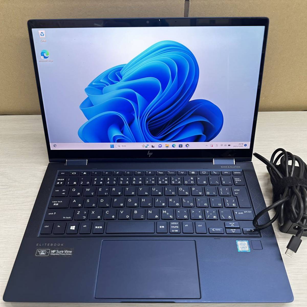 HP ELITEBOOK Windows 11 Pro 8世代 Core i3-8145U 8GB 256GB 13.3インチ カメラ有りタッチパネルモデル&360度回転_画像1