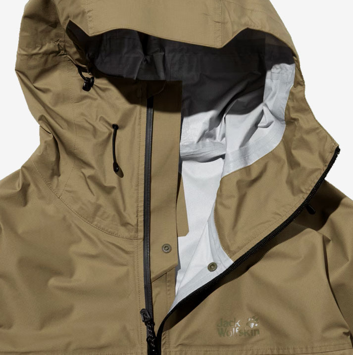 Jack Wolfskin (ジャックウルフスキン) JP TRAILHEADZ JKT 東レ Lサイズ カーキ アウトドアジャケット マウンテンパーカ 登山 トラッキング_画像3