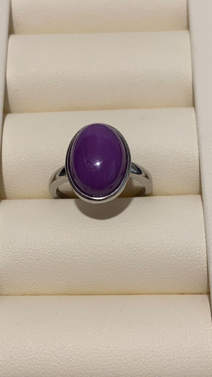 【セール】大粒フォスフォシデライト　紫色天然石　リング指輪「洞察力」「勇気」『送料無料』