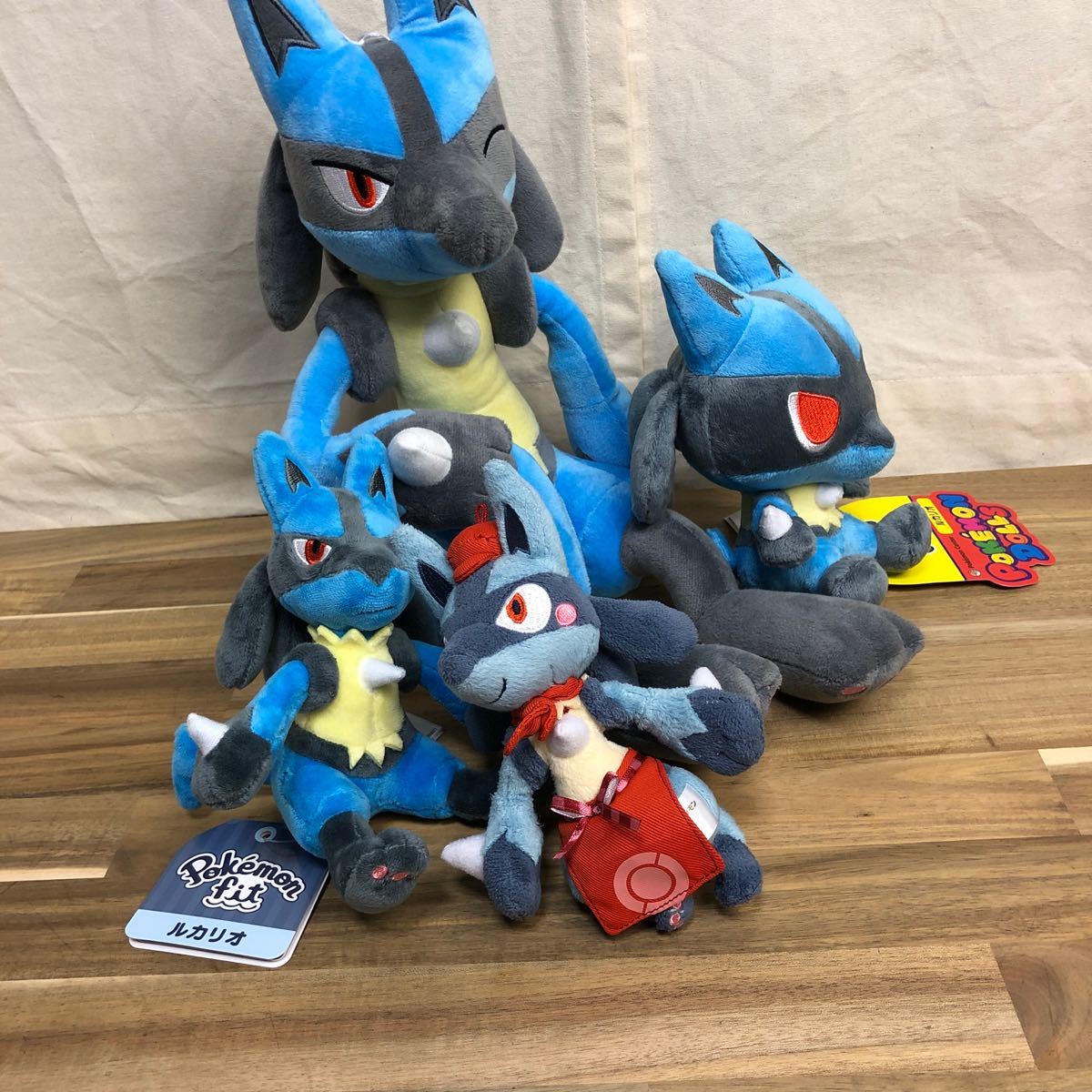 【送料無料】ポケモンぬいぐるみ　ルカリオだいすきセット　ポケモンセンター ポケモンドールズ/pokemon fit /Cafe mix ルカリオ