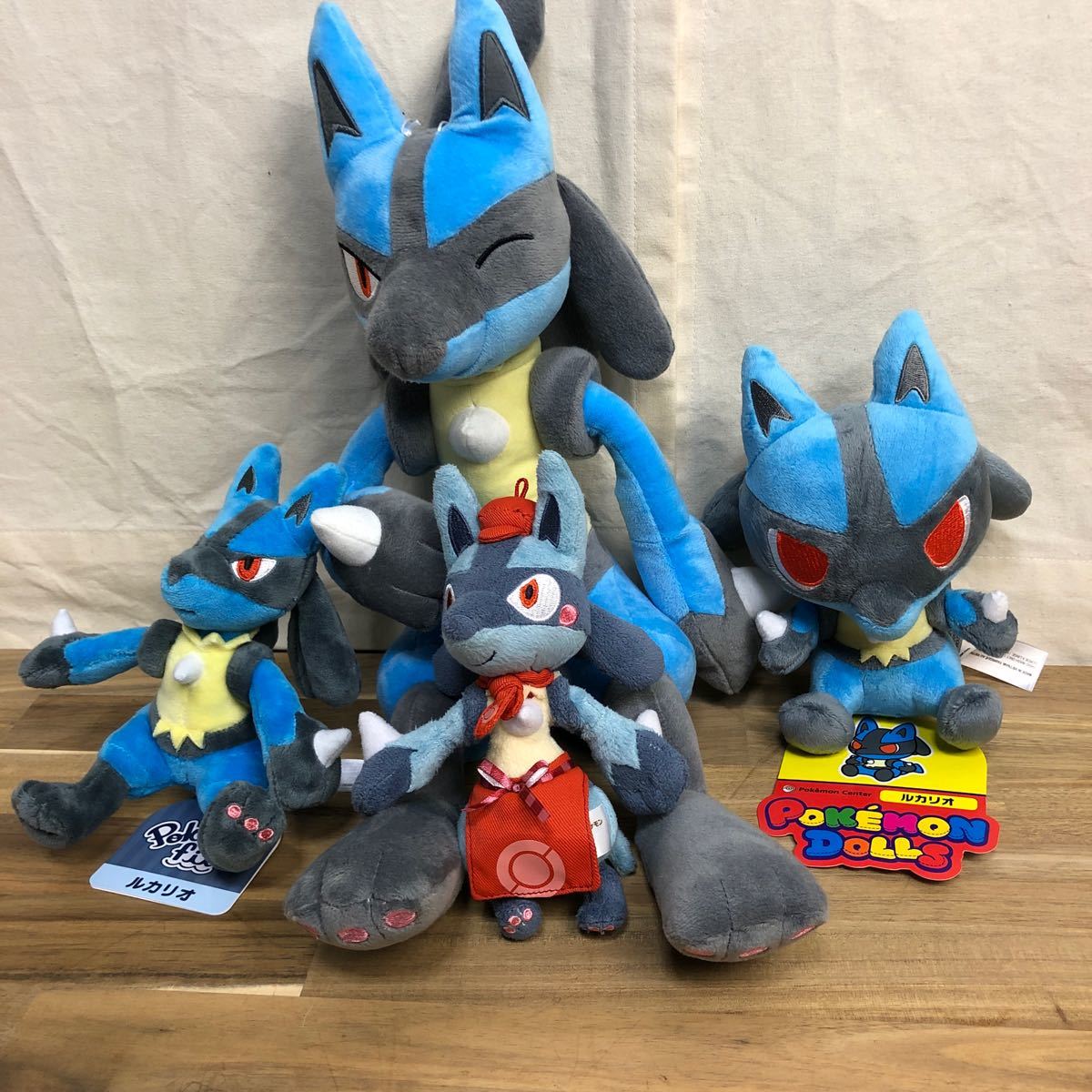 【送料無料】ポケモンぬいぐるみ　ルカリオだいすきセット　ポケモンセンター ポケモンドールズ/pokemon fit /Cafe mix ルカリオ