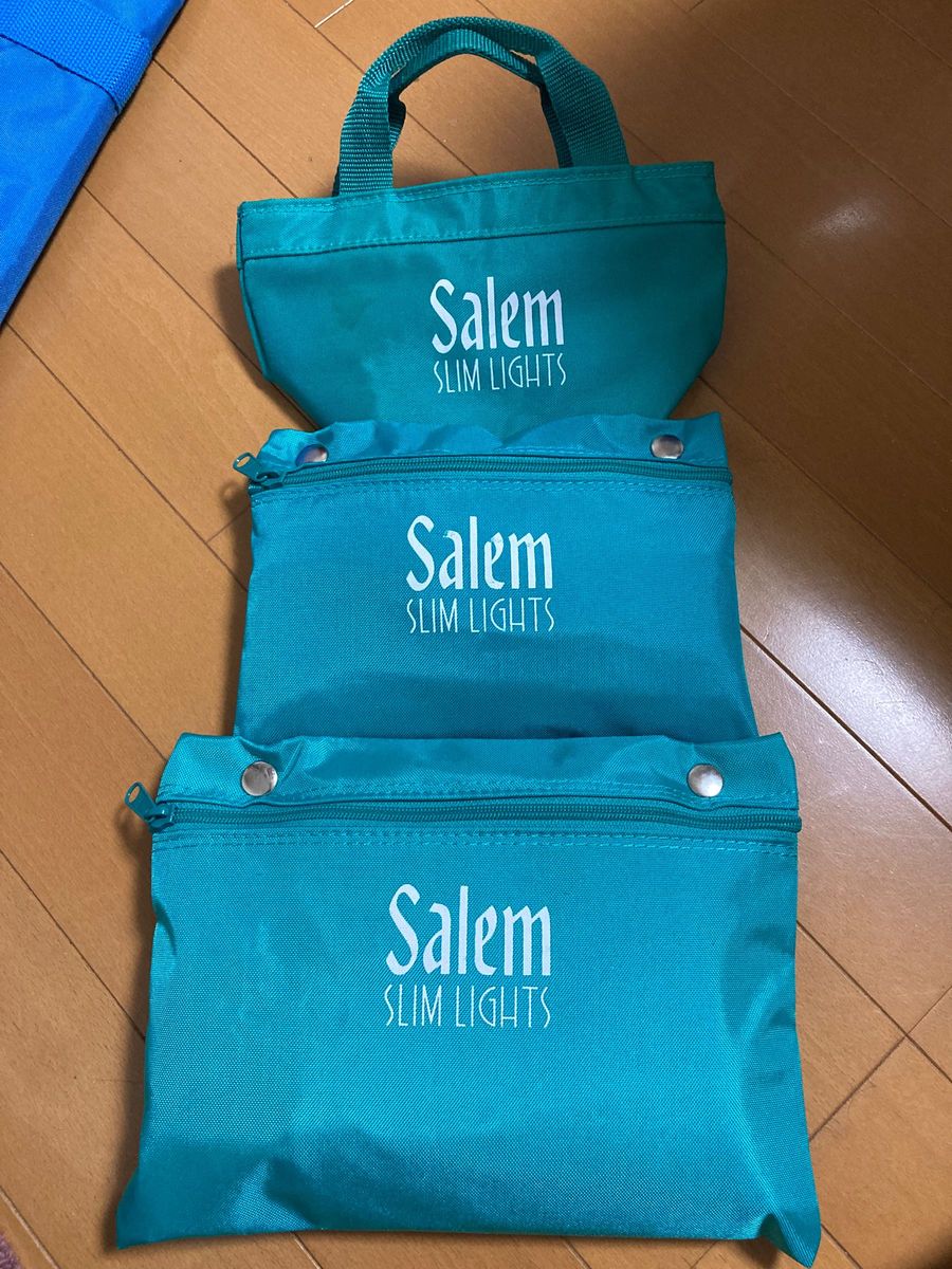 【当時物】Salem SLIM LIGHTS セーラム 煙草 企業物 タバコ トートバッグ ポーチ 喫煙グッズ 昭和レトロ