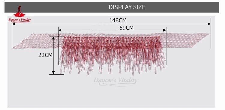 ベリーダンスリバーダイヤモンドタッセルヒップスカーフダイナミック漁網ホットドリル多用途ウエストチェーンベリーダンスヒップスカーフ