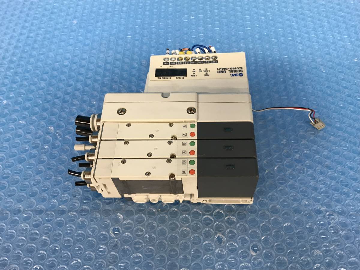 [KW2138] SMC SERIAL UNIT EX140-SMJ1 SQ2131Y-5-C4 SQ2131Y-5-C8 SQ2231DY-5-C8 *4 電磁弁ユニット 動作保証_画像5