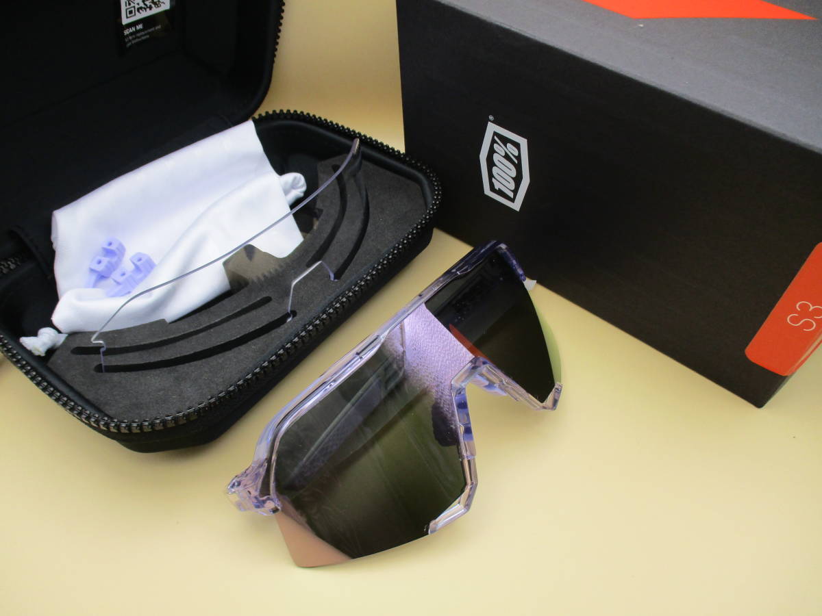 100%　ワンハンドレッド　S3　Polished Translucent Lavender - HiPER Lavender Mirror Lens　サングラス　60005-00004
