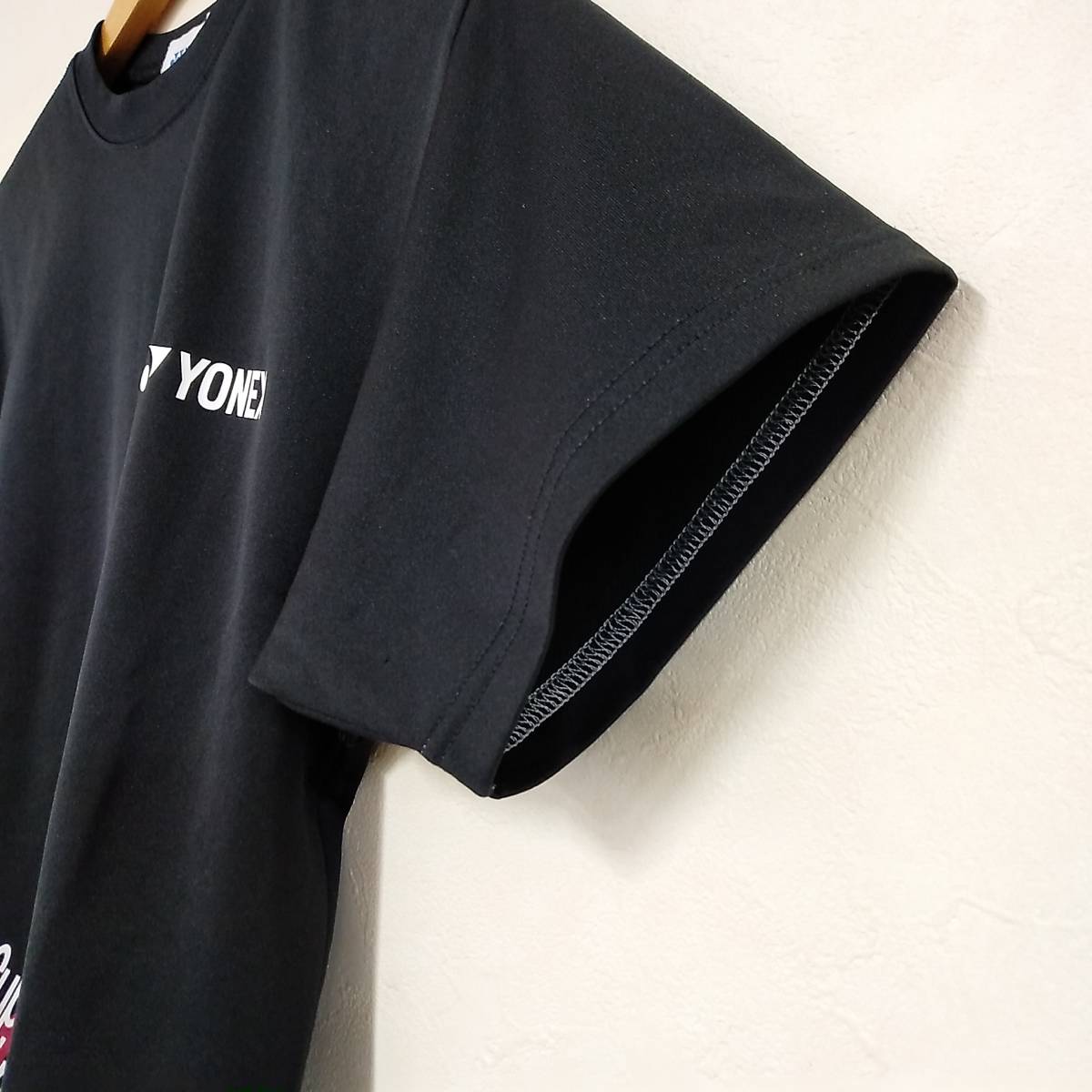 ★【古着】YONEX(ヨネックス) 半袖 Tシャツ SSサイズ(身長157～163㎝) 黒(プリント)の画像7