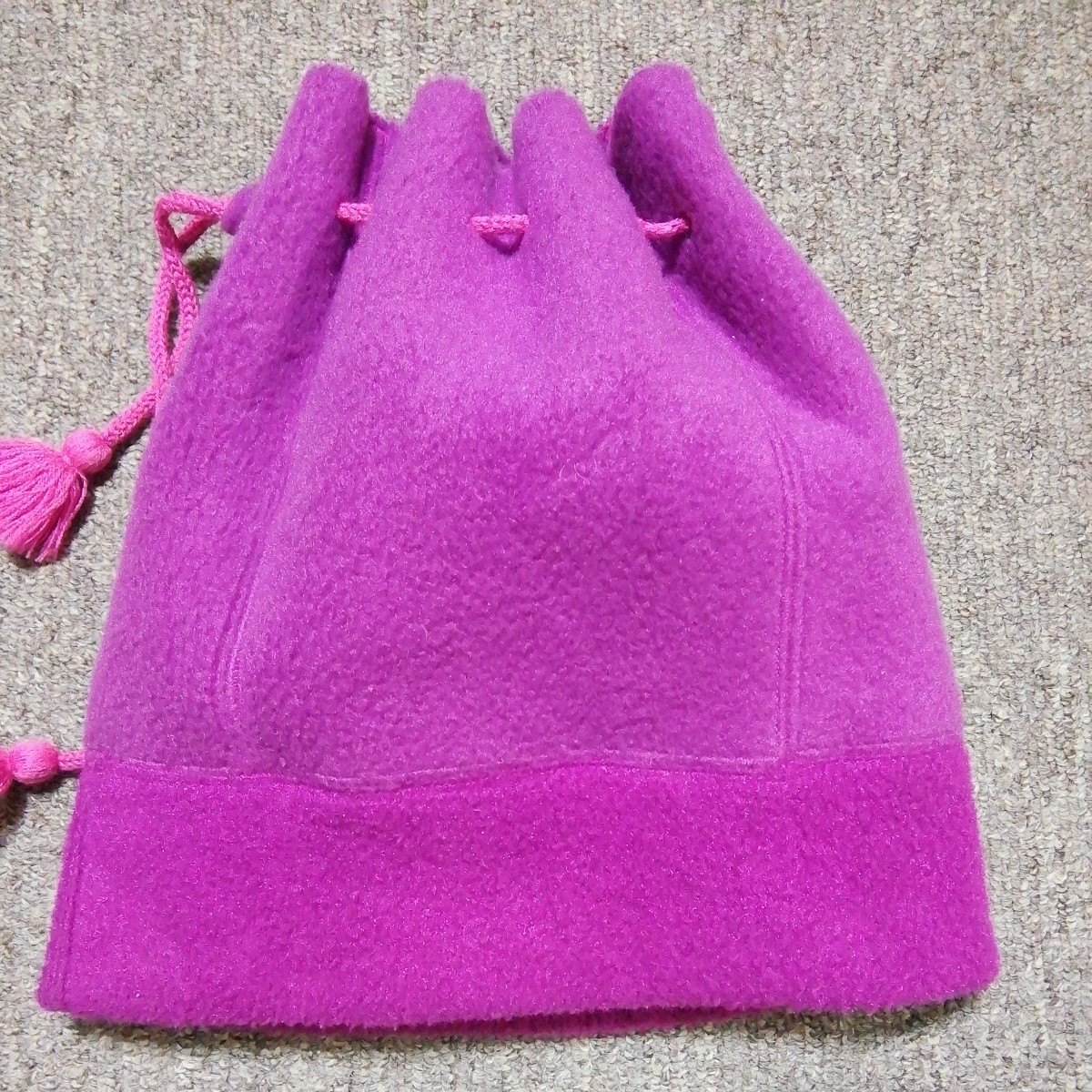 ★【古着】mont-bell(モンベル)　ネックウォーマー(フリース、帽子？)　Mサイズ　紫(パープル系)　_画像5